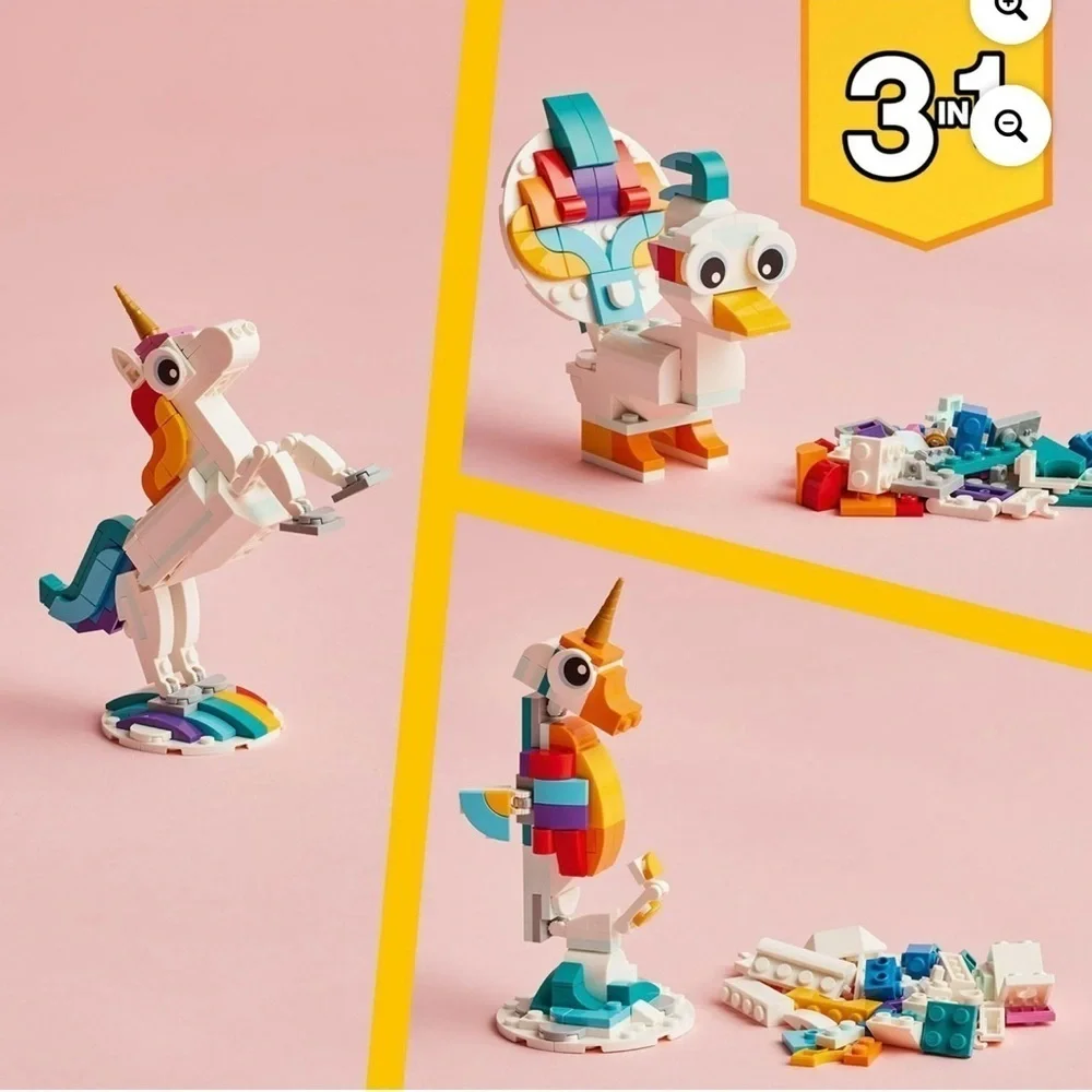 LEGO Creator 3 in 1 Magical Unicorn - Building Toy Set With 3 Building Options